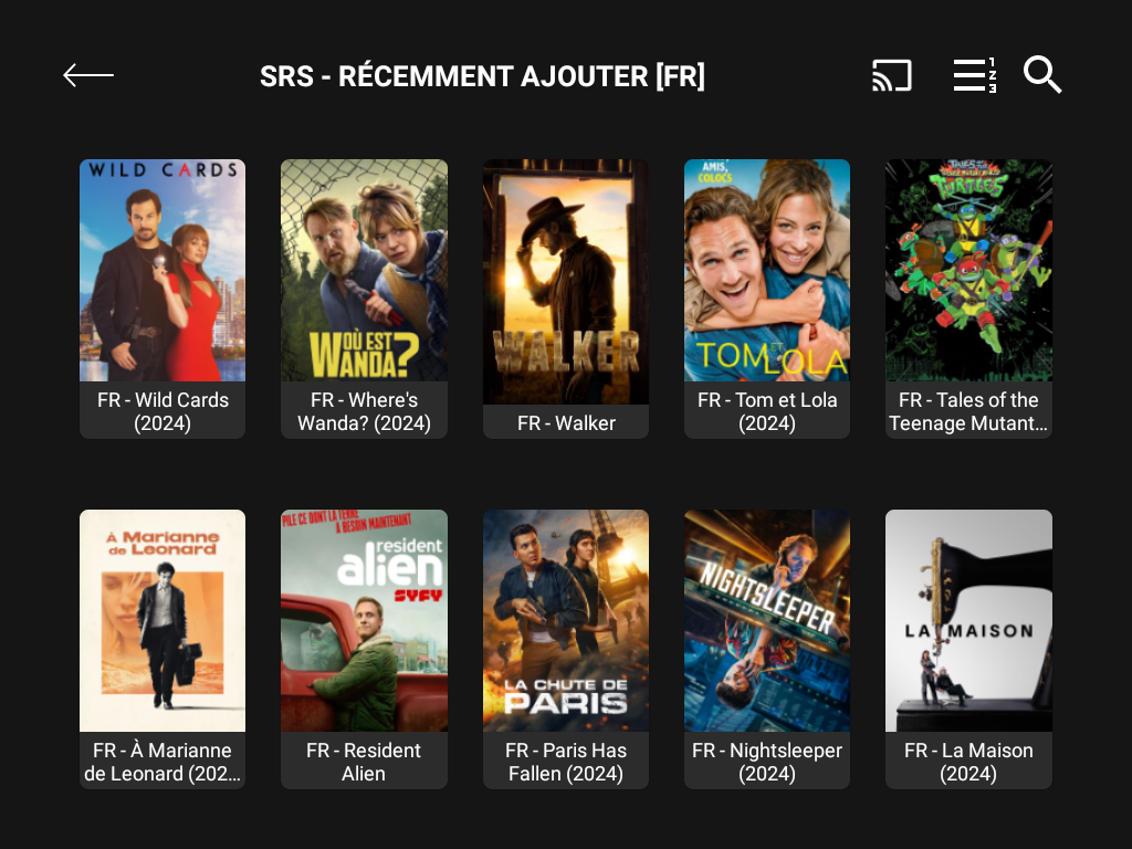 Dernière série VOD